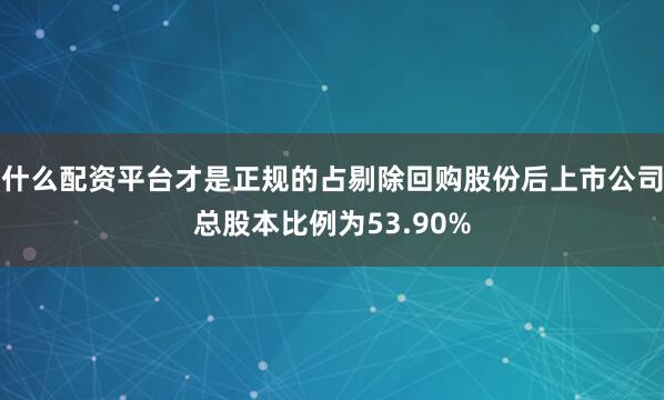 什么配资平台才是正规的占剔除回购股份后上市公司总股本比例为53.90%